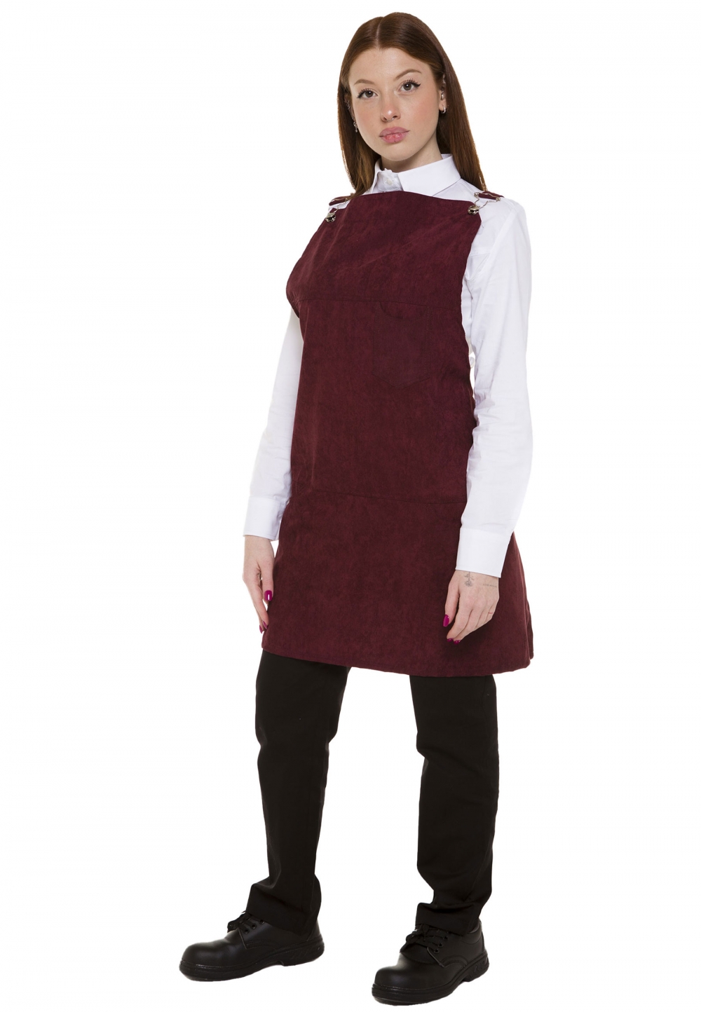 grembiule velluto bordeaux unisex